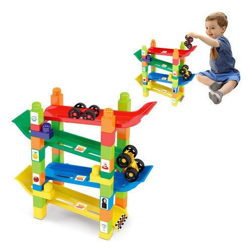 Rampa Maluca Blocolandia 34 Pçs Brinquedo Educativo Brincar 0