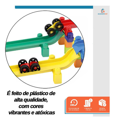 Rampa Maluca Blocolandia 34 Pçs Brinquedo Educativo Brincar 1