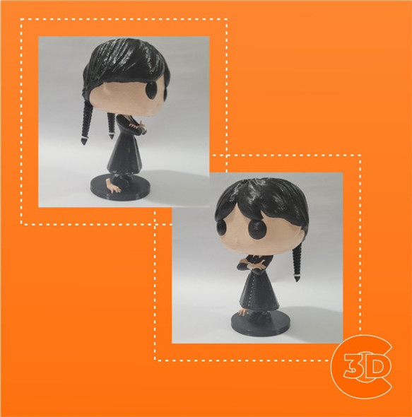 Muñeco Merlina Addams - 8 Cm - Impresion 3d 1