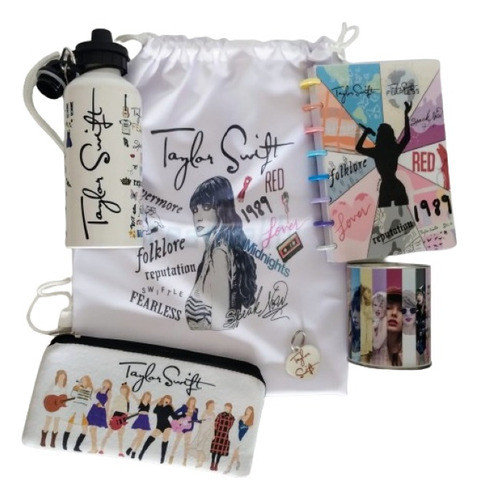 Kit Set Regalo Cuaderno +botella +cartu +mochi Taylor Swift. 0