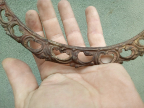Antiguo Aro De Metal Ideal Futuro Espejo 27 Diam X 1,5 Prof. 1