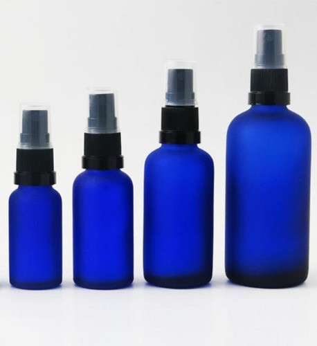 Frasco Vidrio Verde Esmerilado 10ml Con Tapa Y Spray Packx10 1