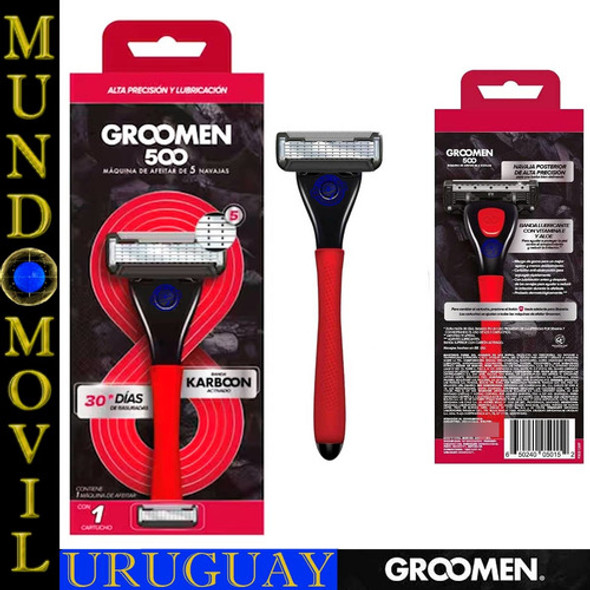 Afeitadora Máquina Afeitar Groomen 500 Karboon De 5 Navajas 1