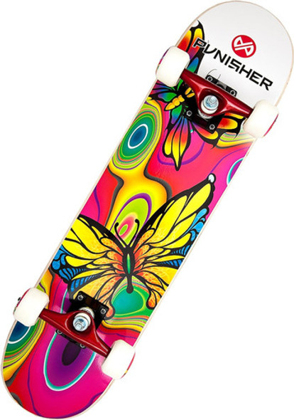 Punisher Skateboards Butterfly Patineta Completa Madera 31 0