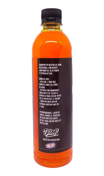 Drop Shampoo Ph Neutro Black Label 600 Ml Con Cera 1