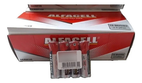 Kit 120 Pilhas Alfacell Sendo 60 Pilhas Aa E 60 Aaa 1