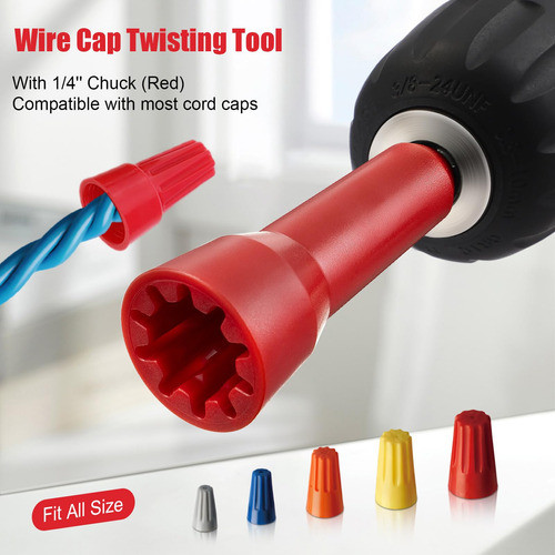 Herramienta Para Pelar Y Retorcer Cables Con Taladro, Roja 1