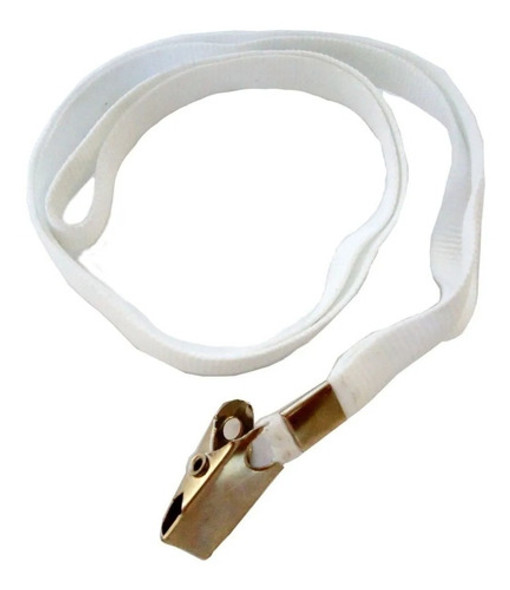 Cordão De Crachá Com Jacaré Branco 12mm Cassmar 10un 1