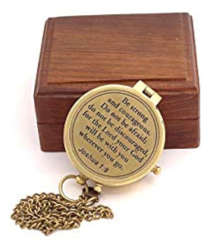 Roorkee Instruments India Brújula Con Escritura Joshua 1: 9 1