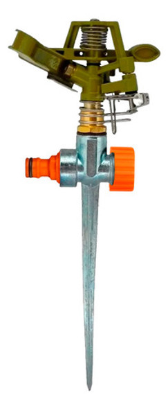 Regador Aspersor De Impulso Metalico Con Estaca Riego Gira 0