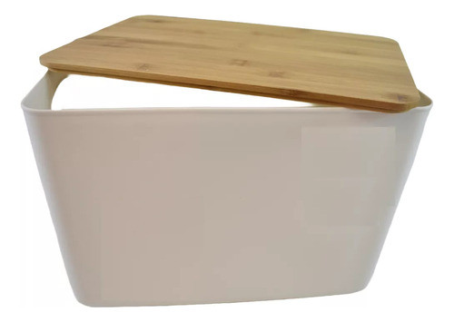 Caja Material Plástico Con Tapa De Madera 36cm De Largo 0
