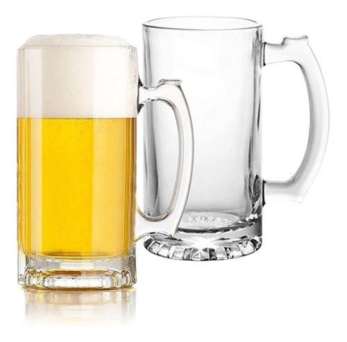 Jarra De Cerveza 500ml  Caja X 2  Con Gran Capacidad 0