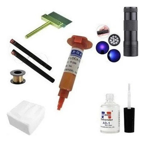 Kit Reparacion Celulares Pegamento Uv Removedor Luz Y Mas 0