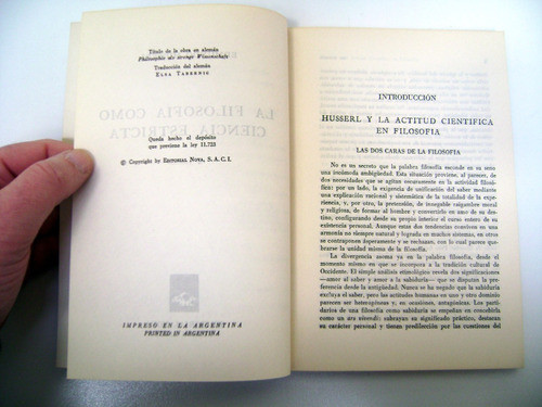 La Filosofia Como Ciencia Estricta Husserl Nova Excele Boedo 1