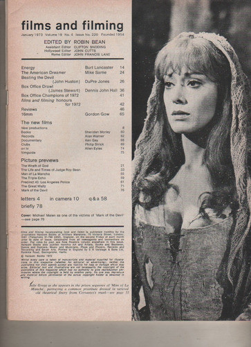 Revista - Films And Filming - Americana - Año 1973 1