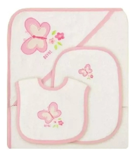 5 Set Toallon Bebé Capucha Babero Babita Puro Algodón Ajuar 1