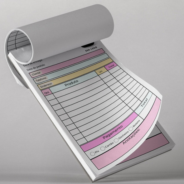 4 Blocos Bloquinhos Talão Pedidos Orçamento Personalizado 1