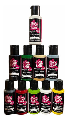 Pintura Aerografia Eterna Hard Superficies Rigidas 50ml X 10 0