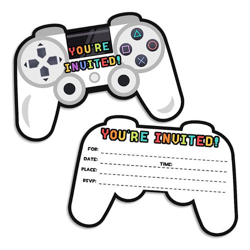 Invitaciones A Fiestas De Cumpleaños De Videojuegos - 30 Inv 0