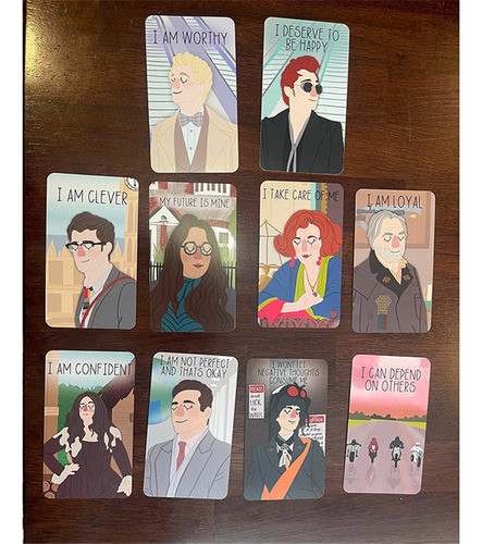 Baralho De Afirmação Good Omens, 20 Unidades De Boné Good Om 1