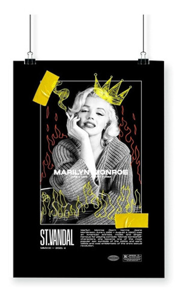 Marilyn Monroe Intervenida Basquiat Tipo Lamina / Poster A3 0