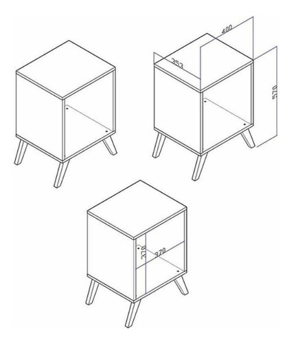 Mesa Lateral P/ Sala Rt3013 Mel - Movelbento 1