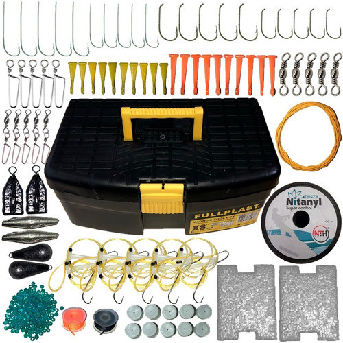 Caja Kit Armado Profesional Pesca Variada + 80 Accesorios 0