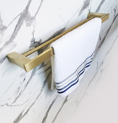 3 Peças Para Banheiro - Kit 6 Dourado Inox 1