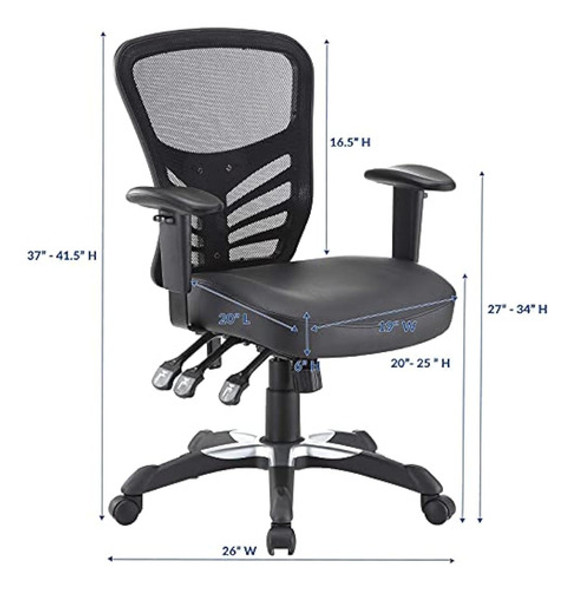 Silla De Oficina De Malla Articulada Modway Con Asiento De C 1