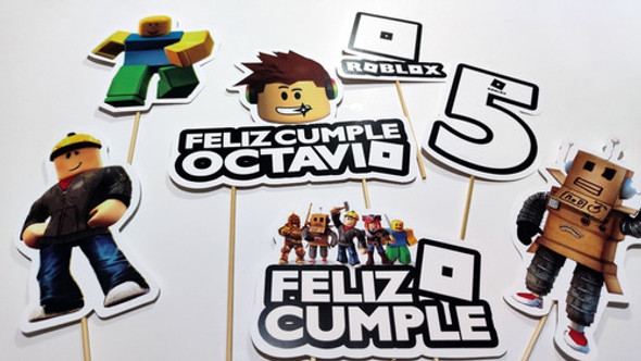 Adorno Torta Deco Cumple Roblox Personalizado 0 Adorno Torta Deco Cumple Roblox Personalizado 0