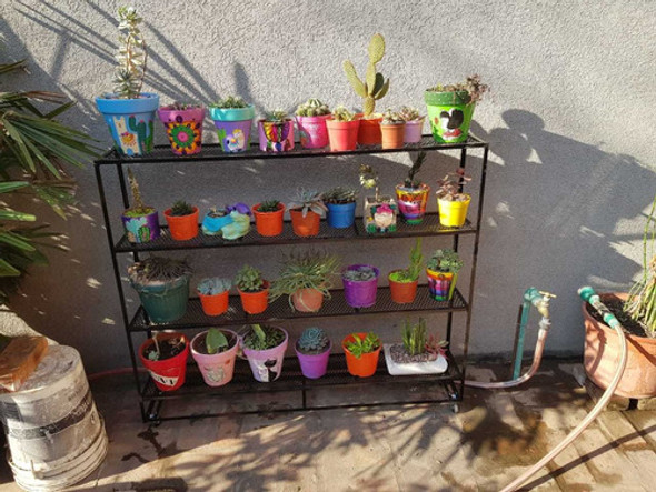 Estanteria,repisa Porta Macetas De Hierro 4 Estantes 1