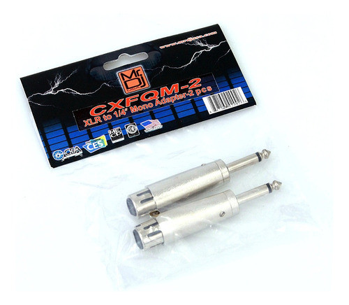 Mr. Dj Cxfqm 2 3 Pin Xlr To 1 4 Inch Mono Adapter Bag Of 1