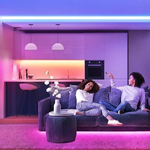 Tiras De Luces Led Lepro De 50 Pies, Tiras De Led Rgb 5050 U 1