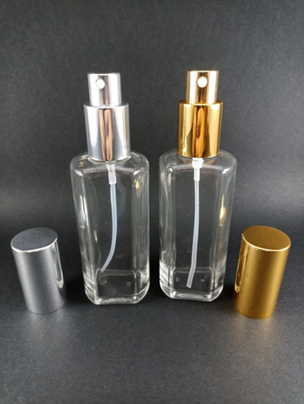 Frasco Para Perfume En 60ml Con Spray Plateado (5 Unidades) 1