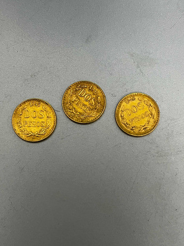 Dos Pesos Mexicanos 1945 Oro 0