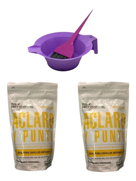Issue Polvo Decolorante Aclaro Y Punto 700g 2u+bowl Y Pincel 0 Issue Polvo Decolorante Aclaro Y Punto 700g 2u+bowl Y Pincel 0