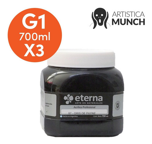 Acrilico Profesional Eterna 700ml Grupo 1 X3 0