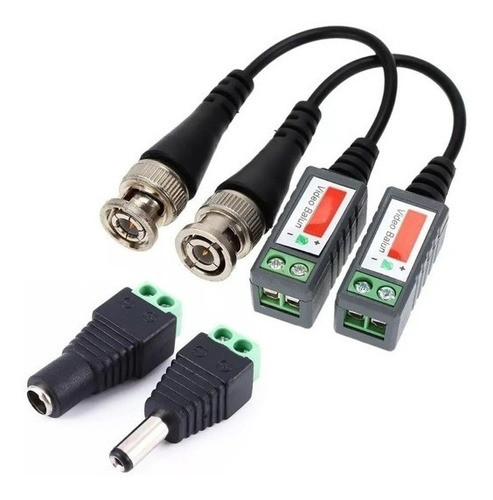 Combo Balun + Fichas Plug M/h Utp Cctv X5 Unidades 0