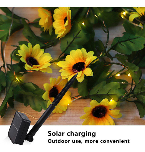 Koishu Guirnalda De Luces De Girasol De Energia Solar, Guirn 1