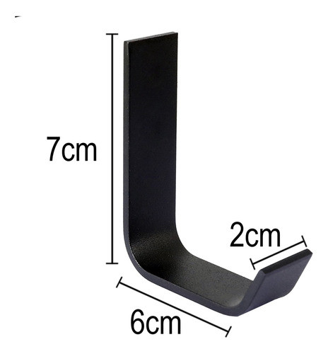 Cabide Para Banheiro Stande Preto Fosco Para Pendurar Objeto 1