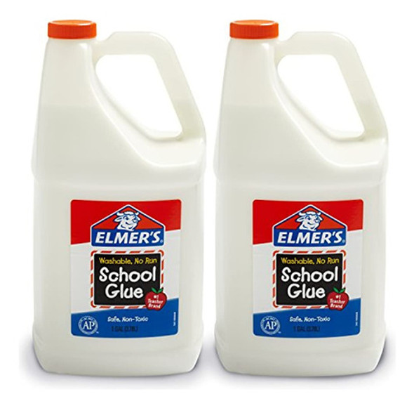 Pegamento Líquido Escolar De Elmer, Lavable, 1 Galón, 2 Unid 0