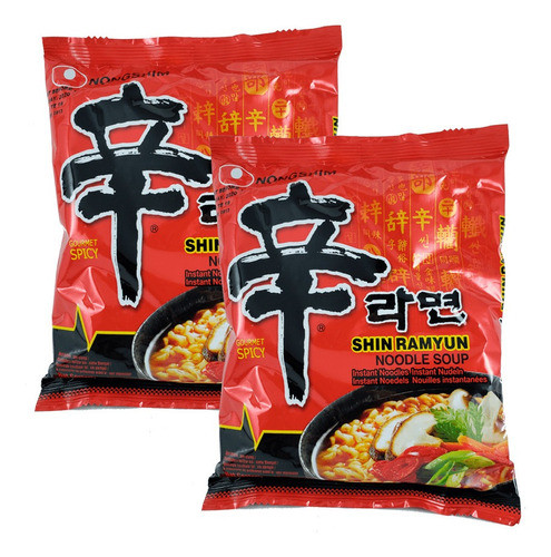 Lamen Coreano Shin Ramyun Apimentado Picante Kit 2 Un 0