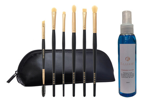 Kit Set De Brochas Para Ojos Morphe Y Limpiador De Brochas 0