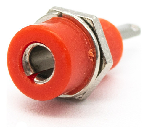 2 Conectores Jack Hembra Banana Chasis Roja (9mm) 0