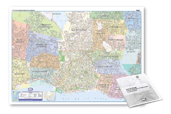 Mapa Mural Laminado Caba Y Alrededores 90 X 130 Cm 0