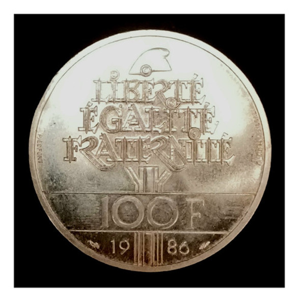 Francia 100 Francos 1986 Exc Plata Km P972 Libertad Piedfort 1 Francia 100 Francos 1986 Exc Plata Km P972 Libertad Piedfort 1