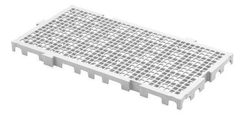 Estrado Deck Piso Plástico 50x25x2,5cm Branco 0