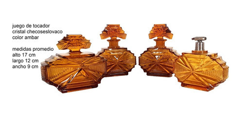Exclusivo Frascos Tocador Cristal Checoslovaco Unico (4847) 1