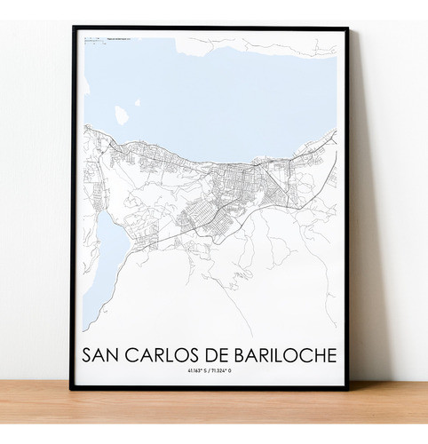 Mapa San Carlos De Bariloche 40x30 Cm 0