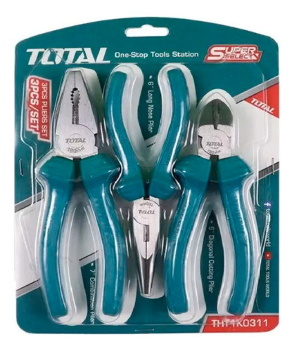 Juego De 3 Pinzas Kit Industrial Total Tht1k0311 0